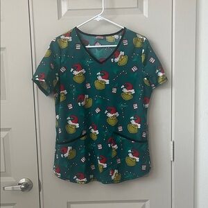 Dr. Seuss Teal Grinch Holiday Short Sleeve Tee